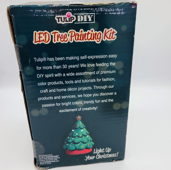 Christmas Tree Painting Kit Tulip DIY LED Lights New - Picture 6 of 10